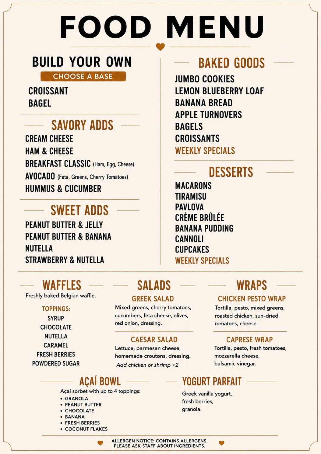 Food Menu